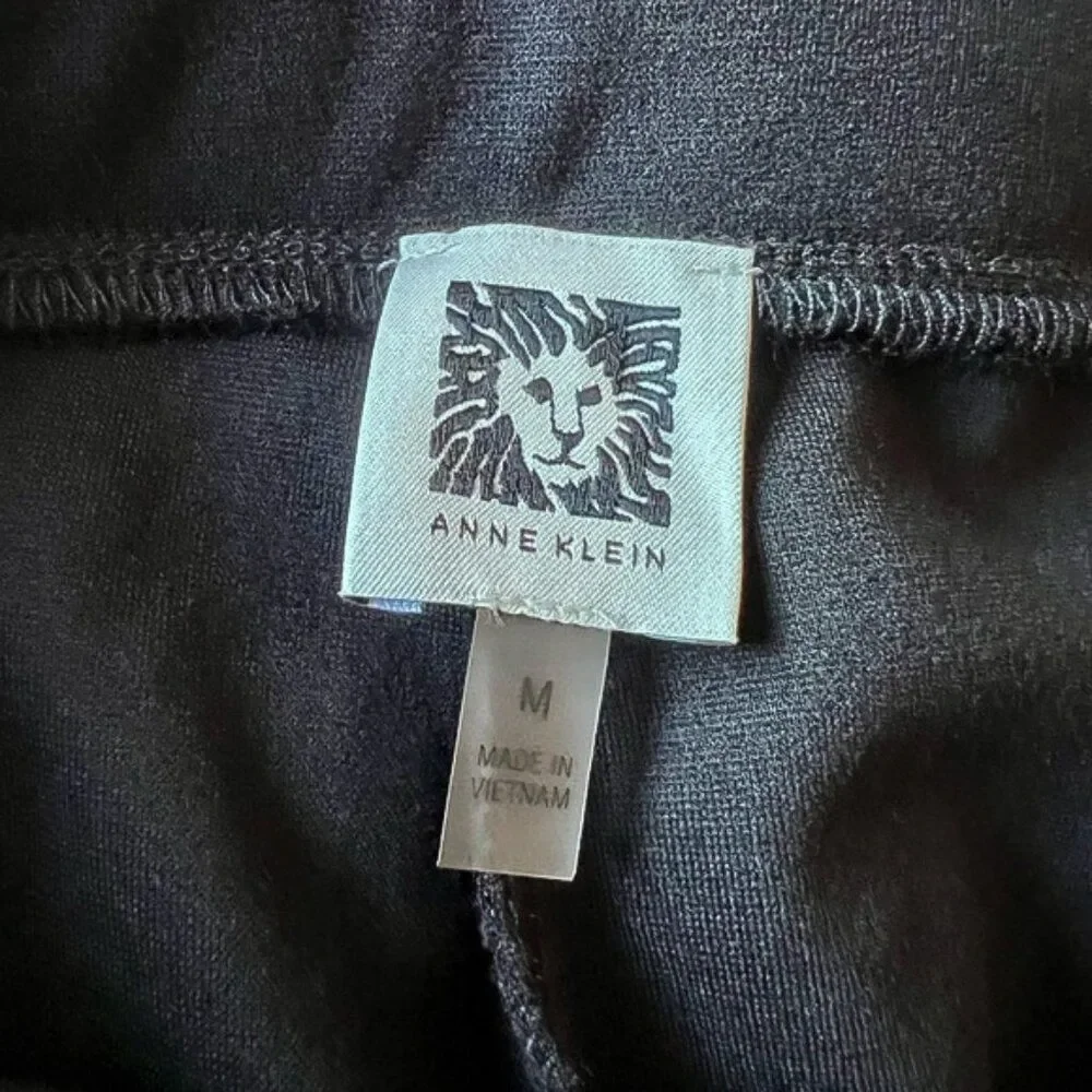 Anne Klein Wide Leg Black Dress Pants M - Picture 14 of 14